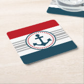 Nautical Design Rechteckiger Pappuntersetzer (angewinkelt)