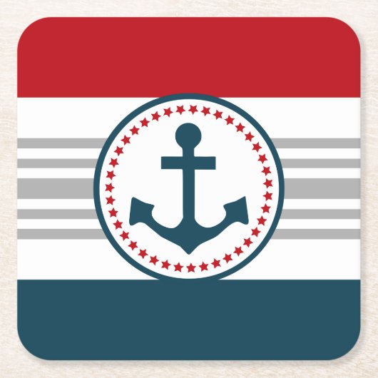 Nautical Design Rechteckiger Pappuntersetzer (Vorderseite)