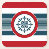 Nautical Design Rechteckiger Pappuntersetzer (Vorderseite)