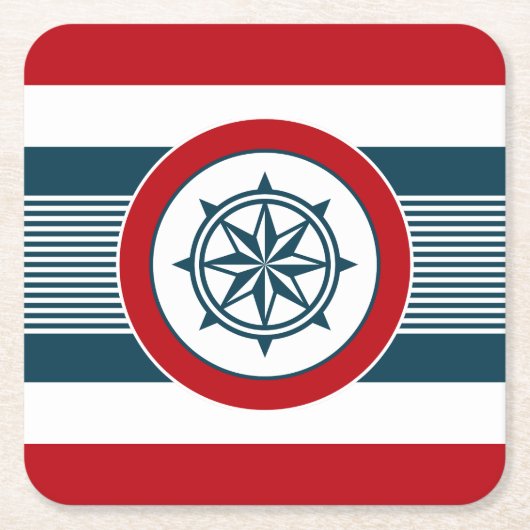 Nautical Design Rechteckiger Pappuntersetzer (Vorderseite)