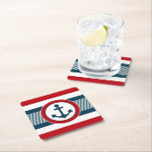 Nautical Design Rechteckiger Pappuntersetzer (Vor Ort)