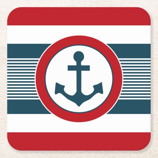 Nautical Design Rechteckiger Pappuntersetzer (Vorderseite)