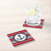 Nautical Design Rechteckiger Pappuntersetzer (Vor Ort)