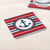 Nautical Design Rechteckiger Pappuntersetzer (angewinkelt)