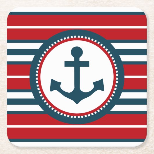 Nautical Design Rechteckiger Pappuntersetzer (Vorderseite)