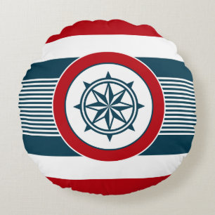 Nautical Design Rundes Kissen