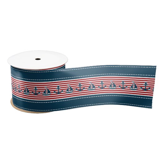 Nautical Design Satinband (Spule)