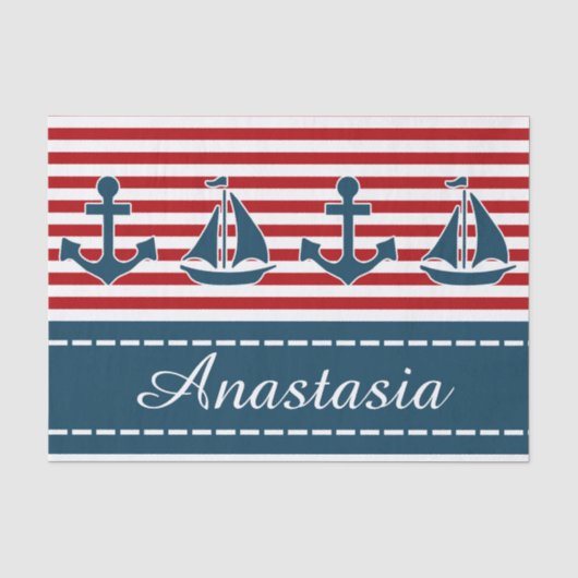 Nautical Design Seidenpapier (Vorderseite)