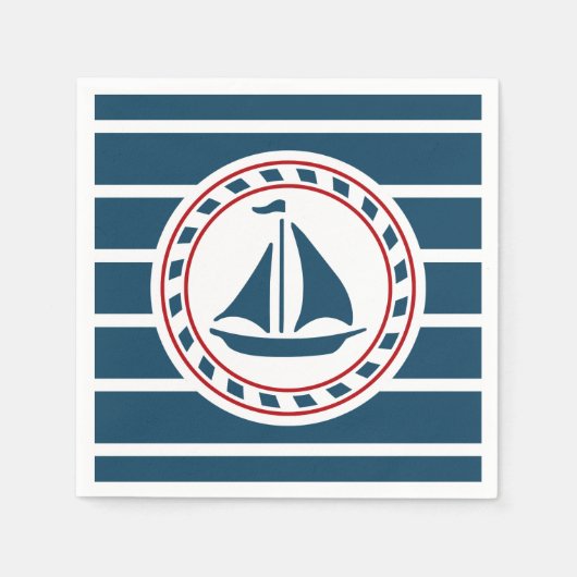 Nautical Design Serviette (Vorderseite)