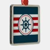 Nautical Design Silbernes Ornament (Rechts)