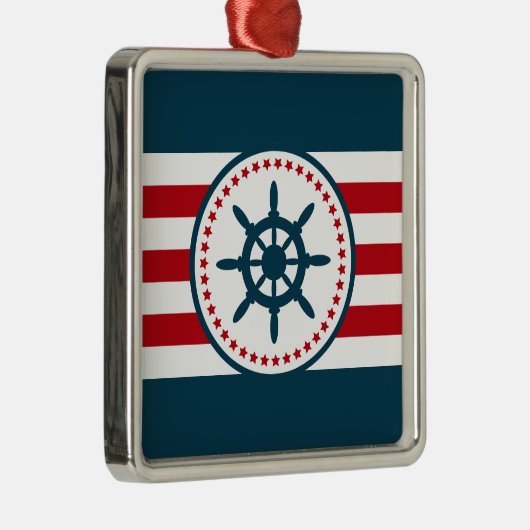 Nautical Design Silbernes Ornament (Rechts)