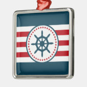 Nautical Design Silbernes Ornament (Links)