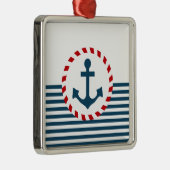 Nautical Design Silbernes Ornament (Rechts)