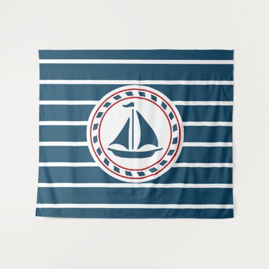 Nautical Design Wandteppich (Vorderseite (Horizontal))