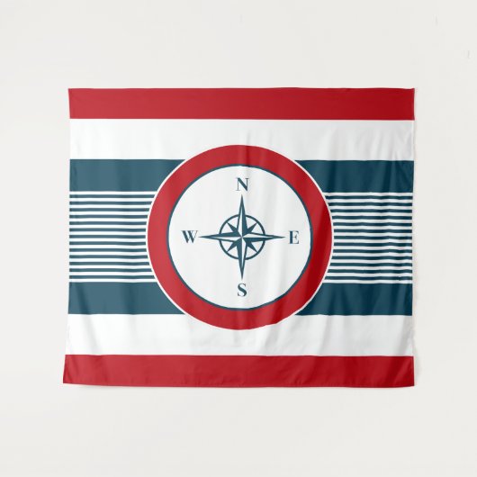 Nautical Design Wandteppich (Vorderseite (Horizontal))