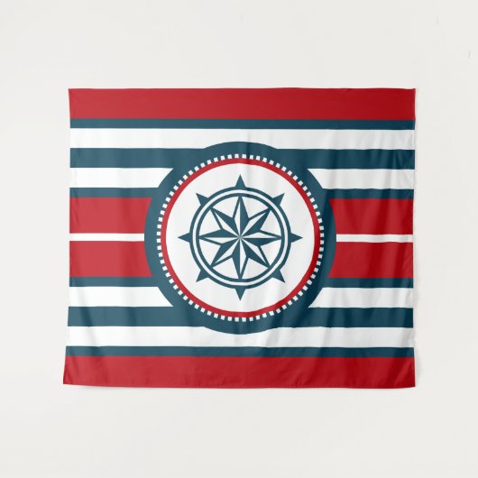 Nautical Design Wandteppich (Vorderseite (Horizontal))