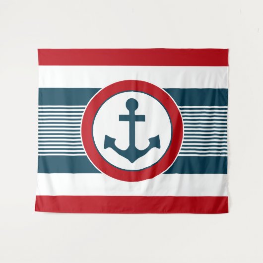 Nautical Design Wandteppich (Vorderseite (Horizontal))