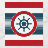 Nautical Design Weinetikett (Einzelnes Label)