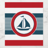 Nautical Design Weinetikett (Einzelnes Label)
