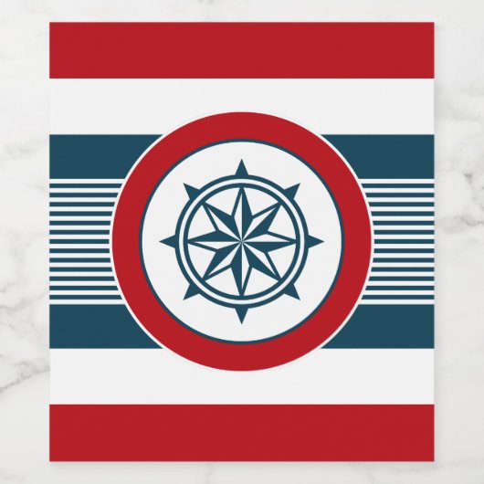 Nautical Design Weinetikett (Einzelnes Label)