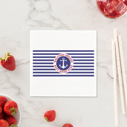 Nautical Design with Navy Stripes Serviette (Beispiel)