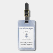 #Nautical Destination #Wedding Save the Date Gepäckanhänger (Vorderseite vertikal)