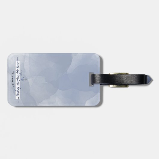 #Nautical Destination #Wedding Save the Date Gepäckanhänger (Rückseite horizontal)