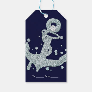 Nautical Diamond Anchor Bling Glam Beach Party Geschenkanhänger