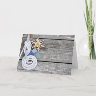 Nautical Dock mit Ornamenten Feiertagskarte