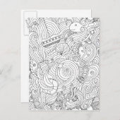 Nautical Doodle Postkarte (Vorne/Hinten)