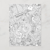 Nautical Doodle Postkarte (Vorderseite)