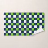 Nautical Doodles – Lime & Navy Coastal Stripe Badhandtuch Set (Handtuch)