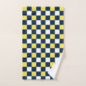 Nautical Doodles – Yellow & Navy Coastal Stripe Badhandtuch Set (Handtuch)