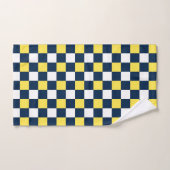 Nautical Doodles – Yellow & Navy Coastal Stripe Badhandtuch Set (Handtuch)
