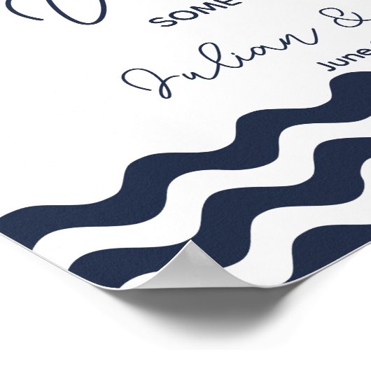 Nautical Dreh Flop Hochzeitsparty drucken Poster (Ecke)