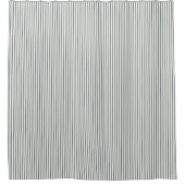 Nautical Dusty Blue Ticking gestreift Duschvorhang (Vorderseite)
