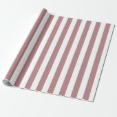 Nautical Dusty Pink & White Striping Geschenkpapier (Ungerollt)
