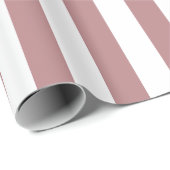 Nautical Dusty Pink & White Striping Geschenkpapier (Rolleneckpunkt)