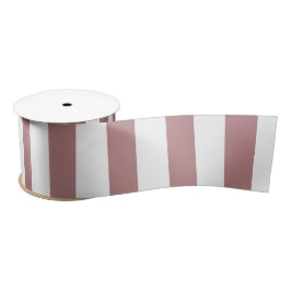 Nautical Dusty Pink & White Striping Satinband