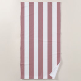 Nautical Dusty Pink & White Striping Strandtuch