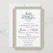 Nautical Eat Drink Verheiratete Probe Abendessen Einladung (Vorderseite)