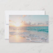 *~* Nautical Exotic Ocean Beach Hochzeitsreise UAW RSVP Karte (Rückseite)