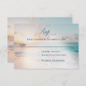 *~* Nautical Exotic Ocean Beach Hochzeitsreise UAW RSVP Karte (Vorne/Hinten)