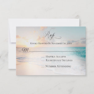 *~* Nautical Exotic Ocean Beach Hochzeitsreise UAW RSVP Karte