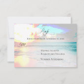*~* Nautical Exotic Ocean - Beach Wedding UAWG RSVP Karte (Vorderseite)
