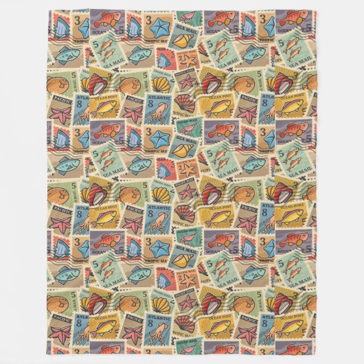 Nautical Fisherman Fleecedecke (Vorderseite)