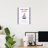 Nautical Flags Alphabet and Boat for Baby Room Poster (Heimbüro)