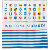 Nautical Flags Maritime Signal Showvorhang Duschvorhang (Vorderseite)
