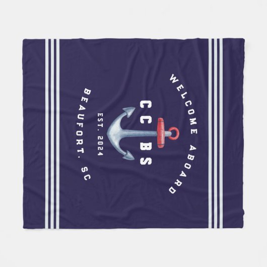 Nautical Fleece Blanket (Vorderseite (Horizontal))