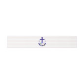 Nautical Floral Stripes Wedding Einladungsbanderole (Flach)